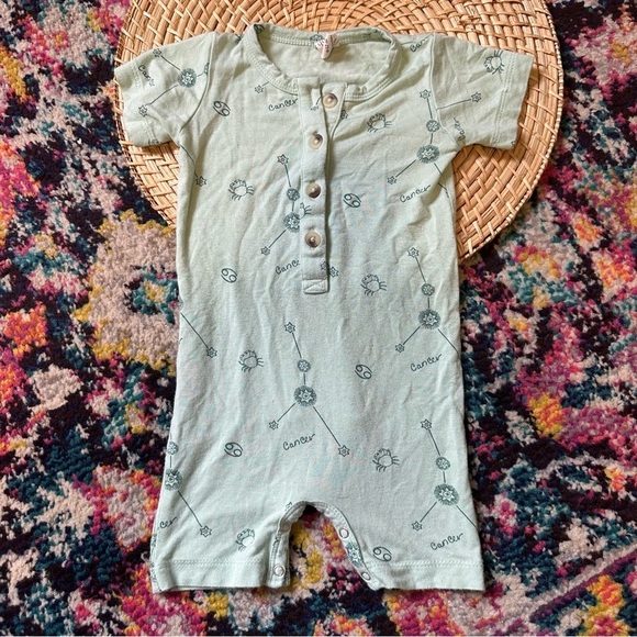 Kate Quinn Zodiac Cancer Bamboo Shortie Union Suit Romper - Picture 1 of 4